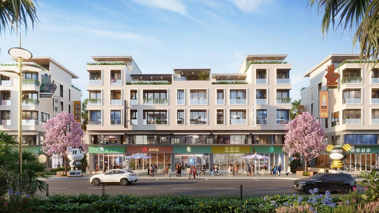 Kiến trúc mặt tiền The Koradise Meyhomes Phu Quoc