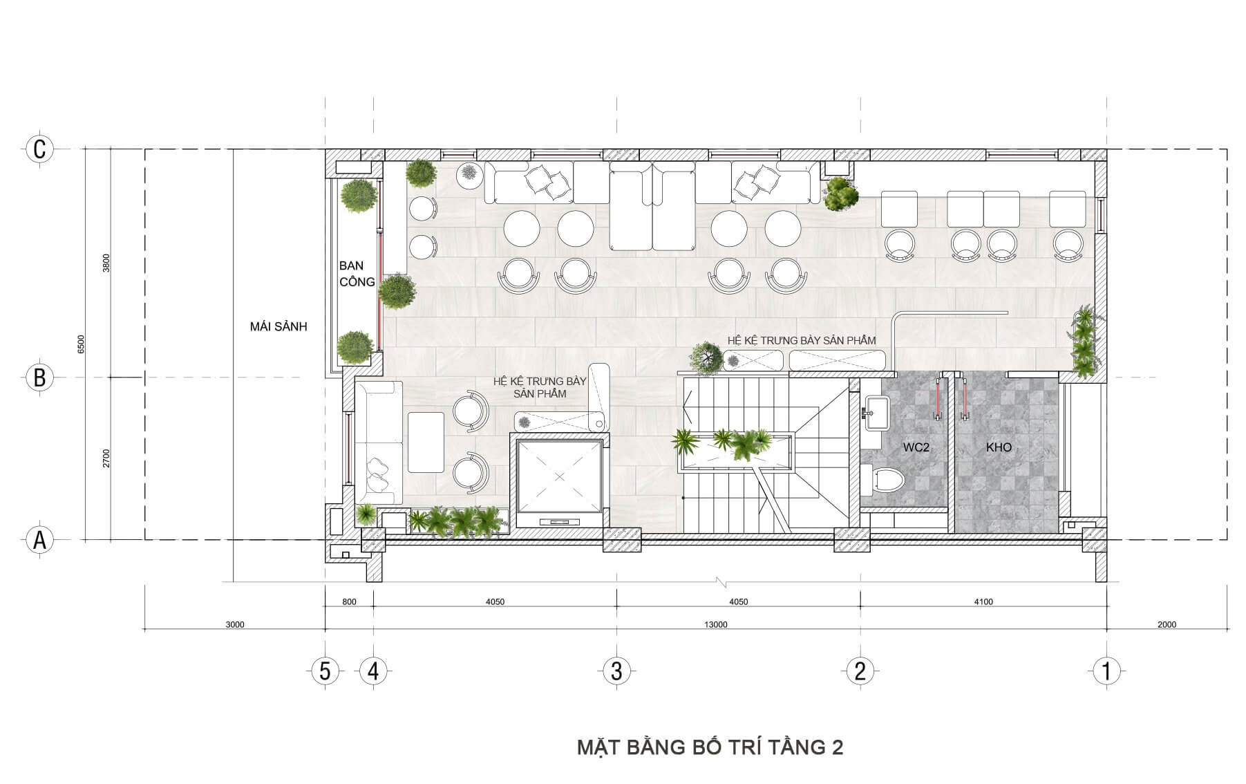 Thiết kế tầng 2 Shophouse Garden Meyhomes Phú Quốc