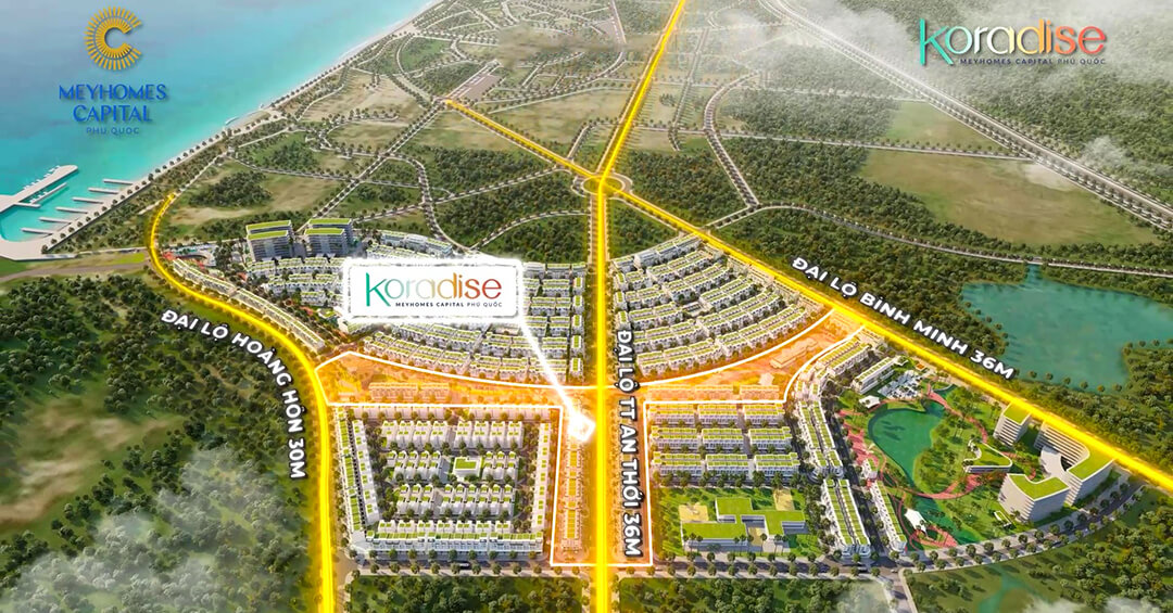 Vị trí The Koradise Meyhomes Phú Quốc